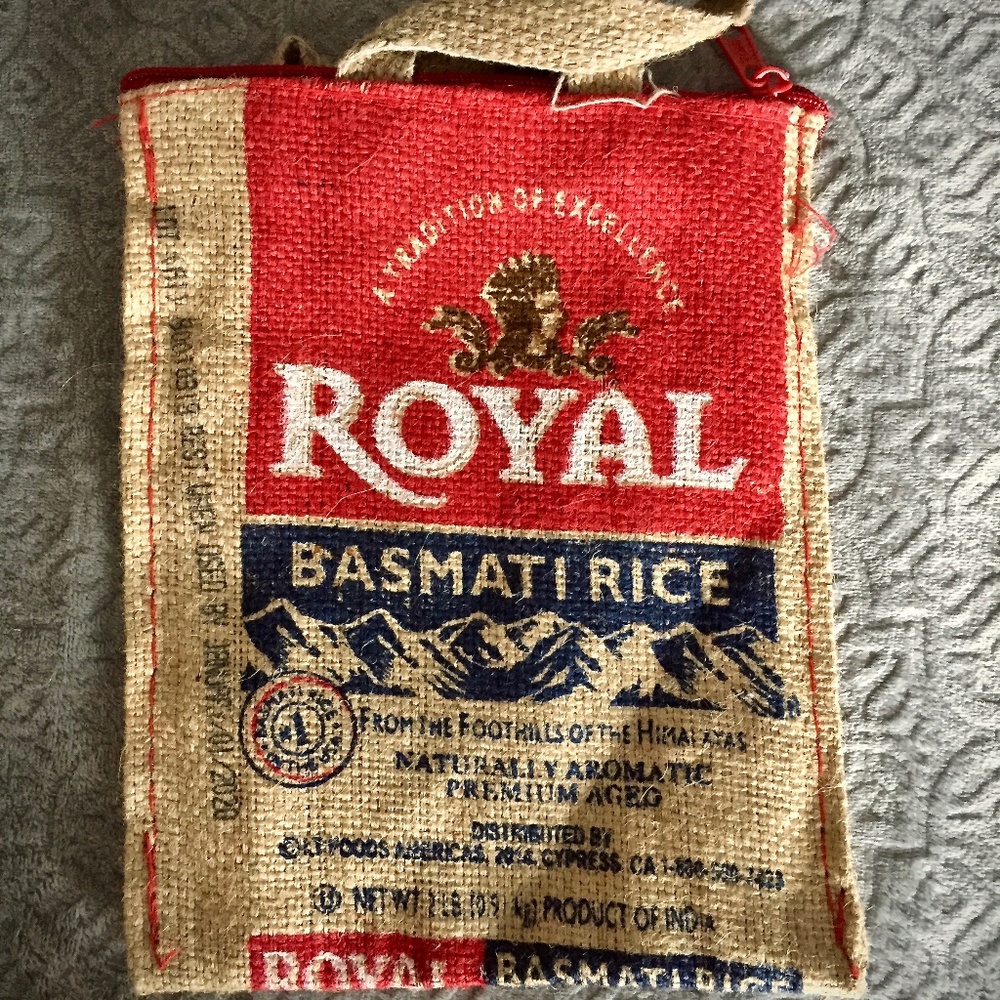 Vintage Custom Burlap Women's Tote Handbag Purse - Picture 2 of 3